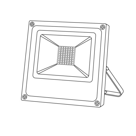 Proyector LED Fork 30w IP66 negro I-TEC