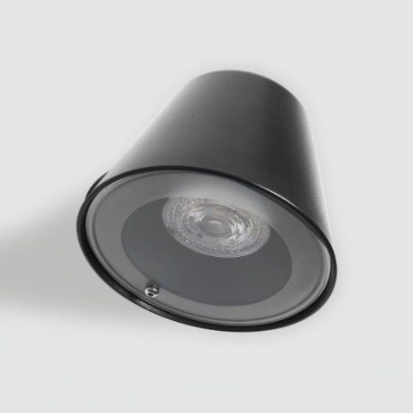 Aplique de exterior Cone negro GU10 8w Forlight