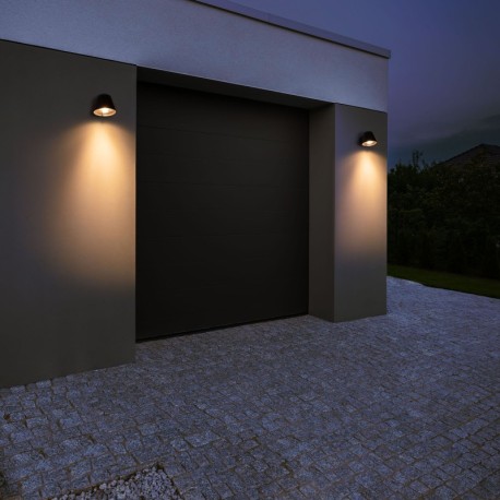 Aplique de exterior Cone negro GU10 8w Forlight