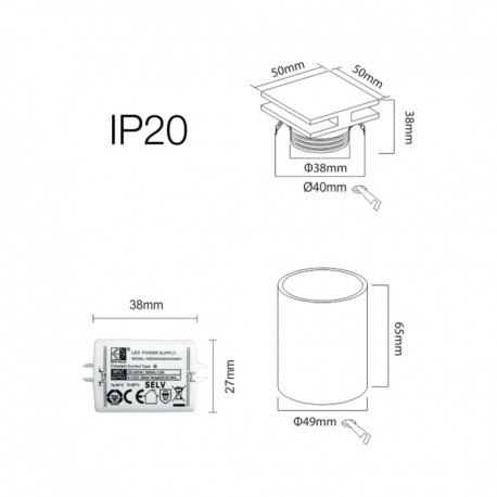 Aplique señalización Port 4w Beneito Faure