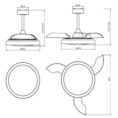 Ventilador de techo Siberia Mini Mantra