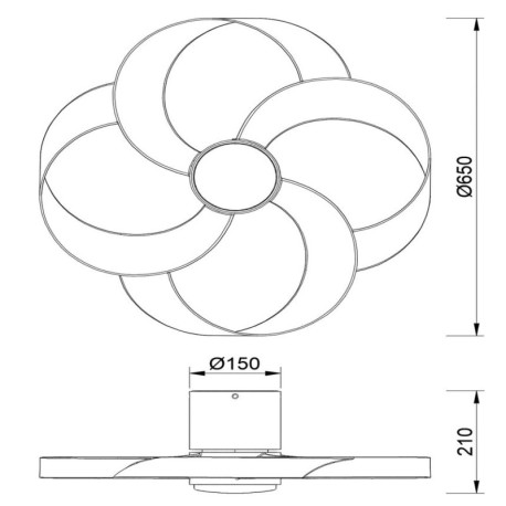 Ventilador de techo Rose Mantra