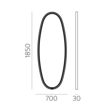 Espejo negro Onix 3000K de ACB Iluminación