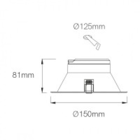 Downlight empotrable Thessis Switch Dimable negro Beneito Faure