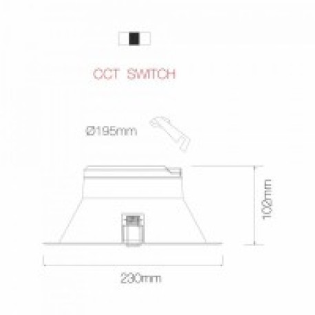 Downlight empotrable Thessis Switch Dimable negro Beneito Faure
