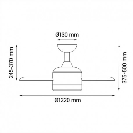 Ventilador de techo Baloo con luz  Sulion