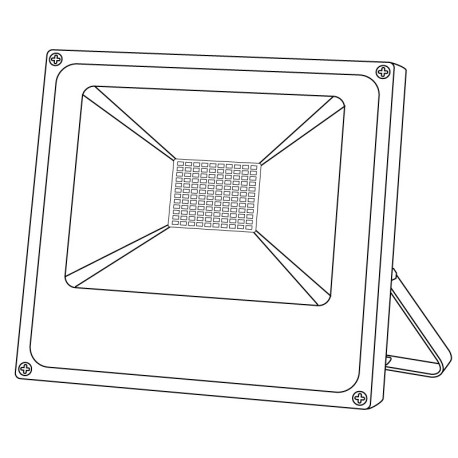 Proyector LED Fork 50w IP66 negro I-TEC