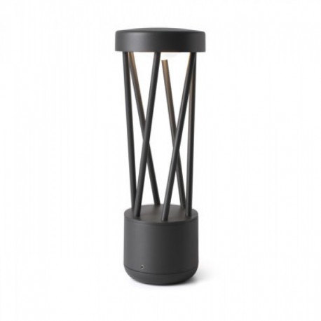 Lámpara  TWIST LED sobremuro gris oscuro de Faro