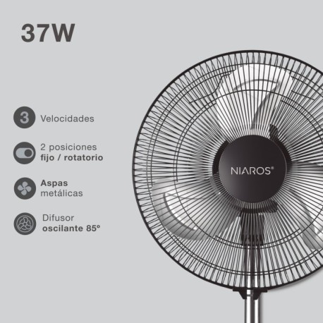 Ventilador metálico de pie Vicari Ø34cm 37W GSC