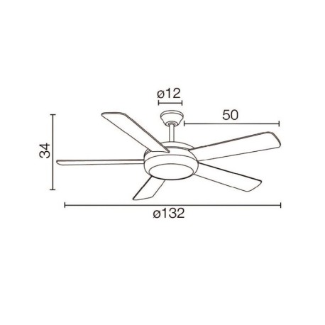 Ventilador de techo AC Randy blanco CristalRecord