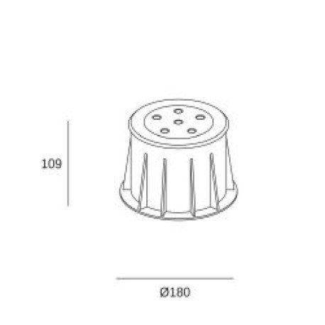 Empotrable de suelo Ringo Ø155mm 10.1w 3000k Forlight