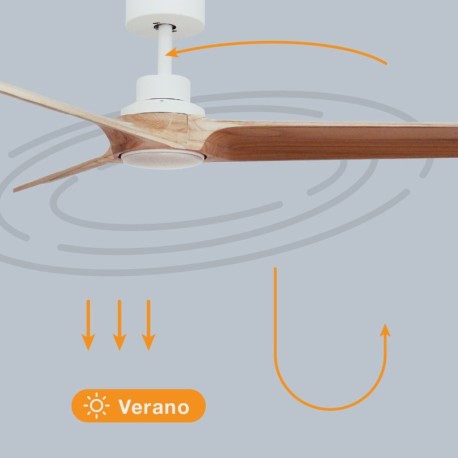Ventilador techo Fratello CCT blanco/madera GSC