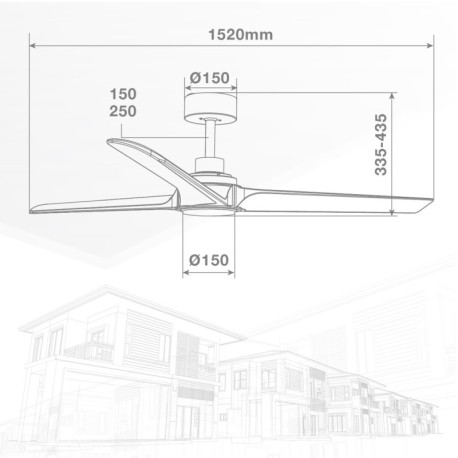 Ventilador techo Fratello CCT blanco/madera GSC