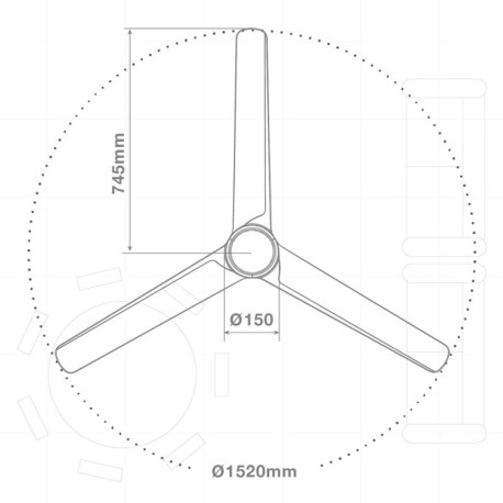 Ventilador techo Fratello CCT blanco/madera GSC