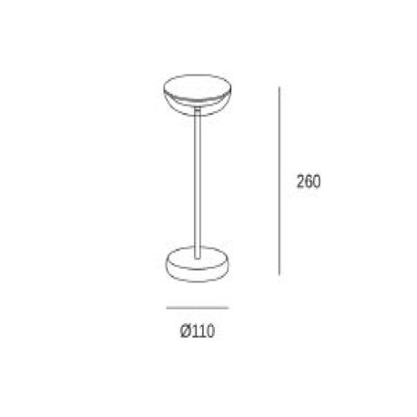 Lámpara de sobremesa Pomer 1.8w 3000k Forlight