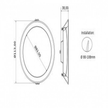 Downlight Montana de empotrar redondo CCT Switch Threeline