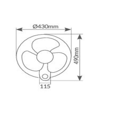 Ventilador de pared Toleni blanco 45w GSC