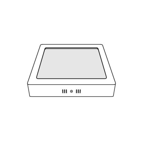 Downlight plafón Slim superficie cuadrado 24w gris I-TEC