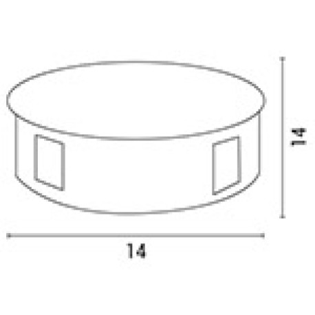 Aplique de pared led blanco 12w 3000k IP44 Aimur