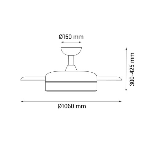 Ventilador de techo Bombay Estilo M Sulion