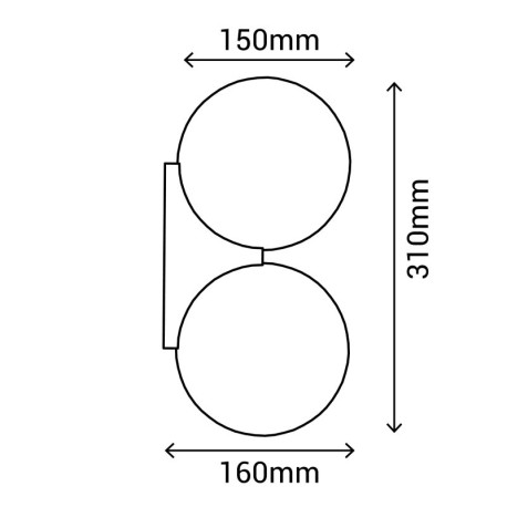 Aplique de pared Obi 2L G9 Sulion