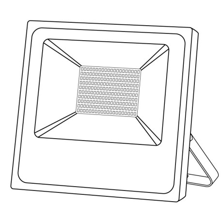 Proyector LED Fork 100w IP66 negro I-TEC