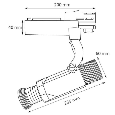 Foco proyector LED GOGO.track 15w carril trifásico I-TEC