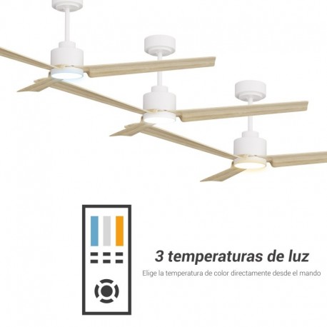 Ventilador de techo Anne con luz Blanco Sulion