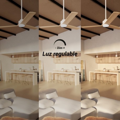 Ventilador de techo Anne con luz Blanco Sulion