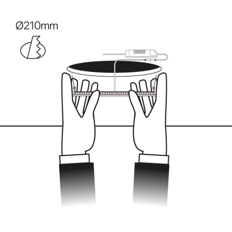 Downlight Slim empotrable redondo 20w gris I-TEC