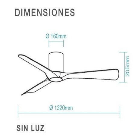 Ventilador de techo Fresno DC 33w Wifi blanco Martec