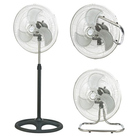 Ventilador metálico Sassela 3 en 1 cromado/negro 70w GSC