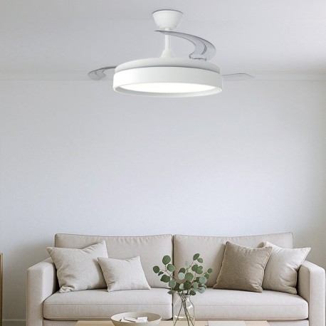 Ventilador de techo Glow Evo 60w CCT blanco CristalRecord