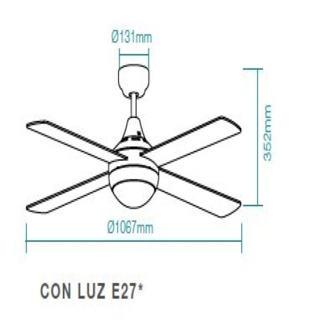 Ventilador de techo Mini Link AC con luz Martec