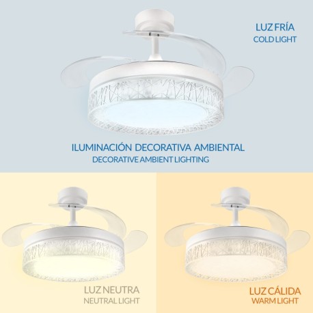 Ventilador de techo Aqua Ø107 blanco Mimotec