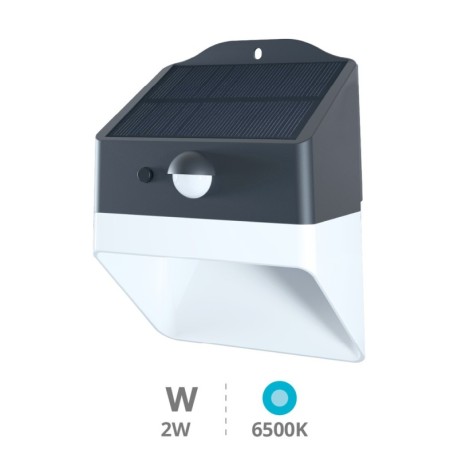 Aplique solar LED Senise c/ sensor de movimiento y crepuscular 2W GSC