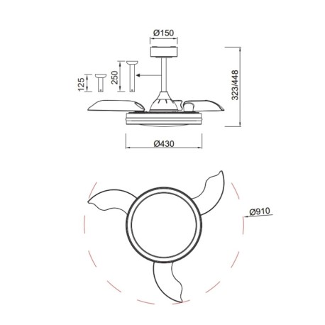 Ventilador de techo North Mantra