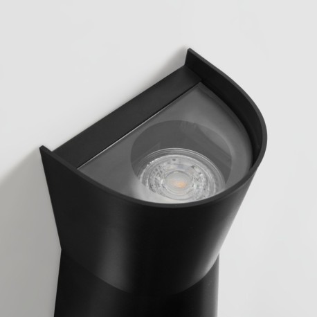 Aplique de exterior Prisma GU10 8w negro Forlight
