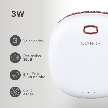 Mini ventilador portátil Yulara USB recargable GSC