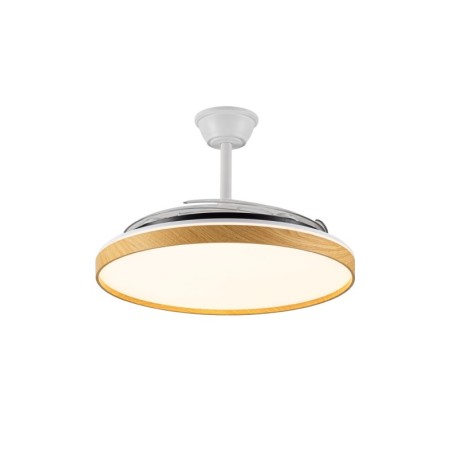 Ventilador de techo Panam L 80w CCT blanco+madera CristalRecord