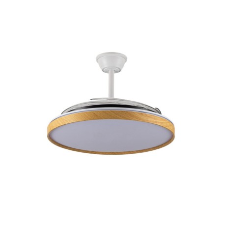 Ventilador de techo Panam L 80w CCT blanco+madera CristalRecord