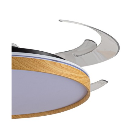 Ventilador de techo Panam L 80w CCT blanco+madera CristalRecord