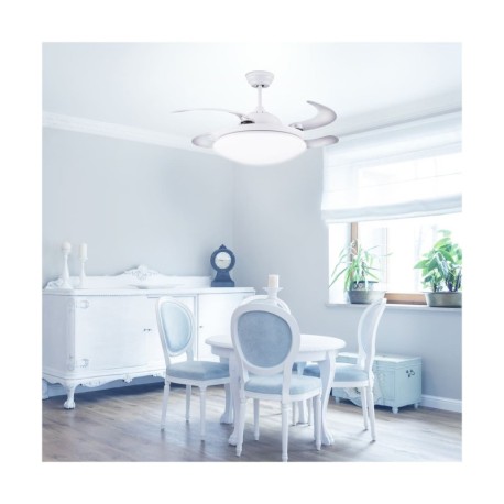 Ventilador de techo Klon AC blanco 36w 4000k CristalRecord
