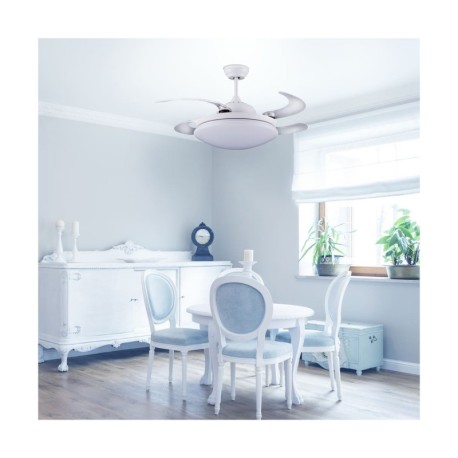 Ventilador de techo Klon AC blanco 36w 4000k CristalRecord