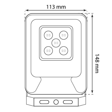 Proyector LED Mónaco 20w gris oscuro I-TEC