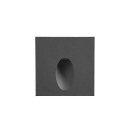 Empotrable de pared Icon Square 3.3w 3000k IP65 negro Forlight
