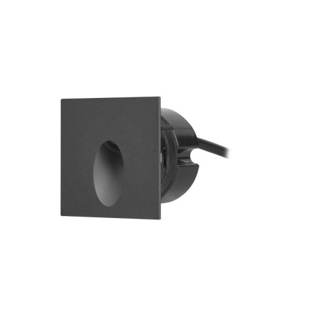 Empotrable de pared Icon Square 3.3w 3000k IP65 negro Forlight