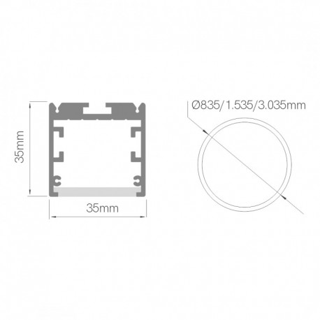 Lampara de techo Zero Direct On/Off Beneito Faure