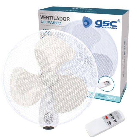 Ventilador de pared Sautar con mando blanco GSC