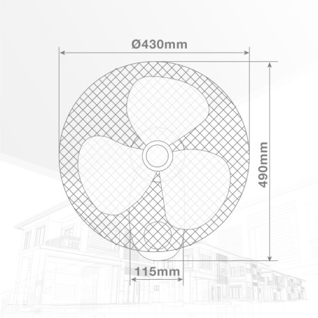 Ventilador de pared Sautar con mando blanco GSC